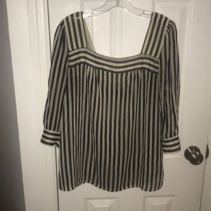 Stripes Sheer Blouse from Urban Outfitters